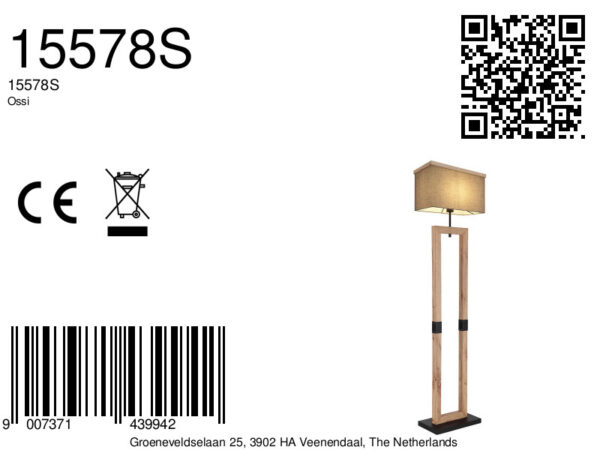 Globo Ossi vloerlamp – LED + E27 – Zwart - Image 5