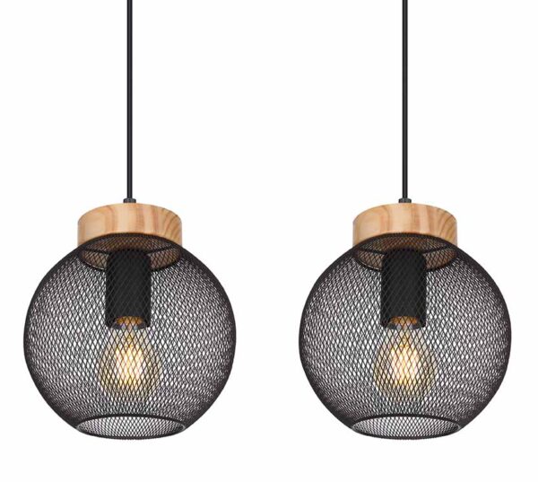 Globo Pablo hanglamp – E27 (grote fitting) – Zwart - Image 3