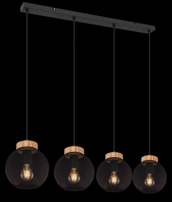 Globo Pablo hanglamp – E27 (grote fitting) – Zwart - Image 4