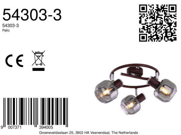 Globo Pallo spot – ø 25 cm – E14 (kleine fitting) – Brons - Image 5