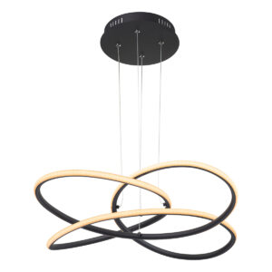 Globo Panda hanglamp – ø 60 cm – Ingebouwd (LED) – Zwart