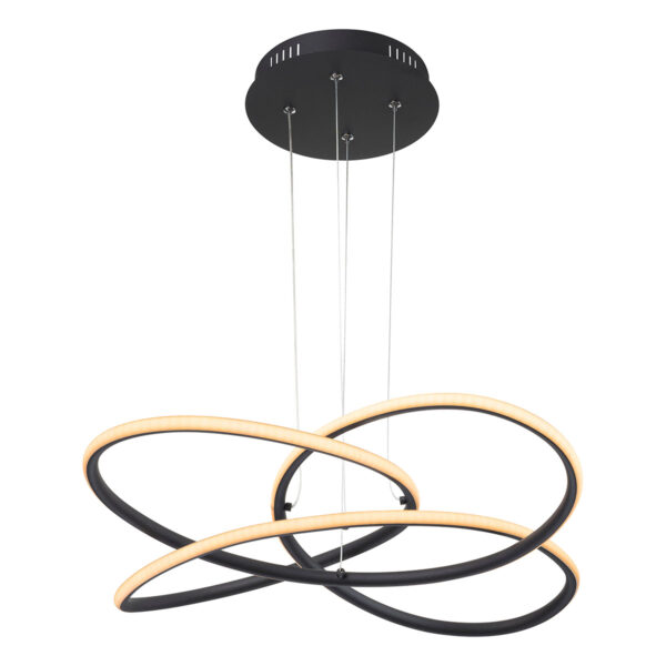 Globo Panda hanglamp – ø 60 cm – Ingebouwd (LED) – Zwart