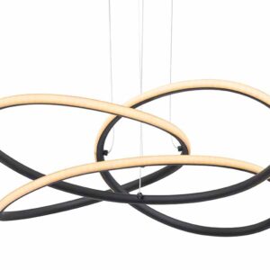 Globo Panda hanglamp – ø 60 cm – Ingebouwd (LED) – Zwart