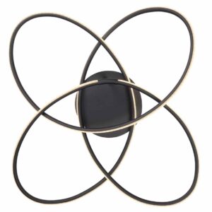Globo Panda plafonniere – ø 80 cm – Ingebouwd (LED) – Zwart