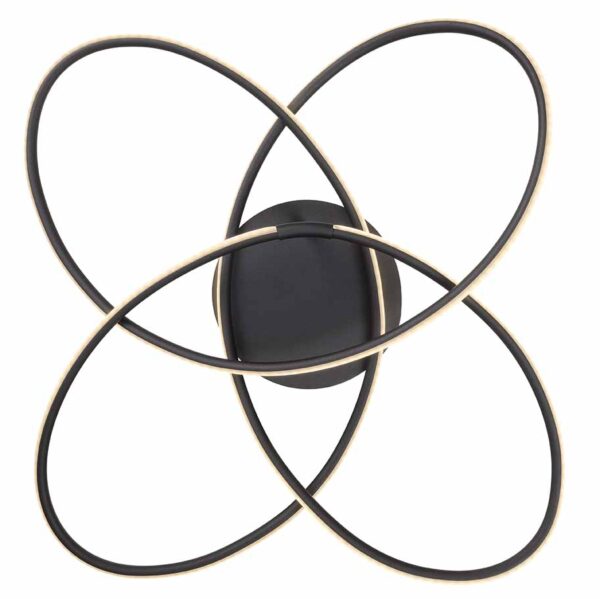 Globo Panda plafonniere – ø 80 cm – Ingebouwd (LED) – Zwart