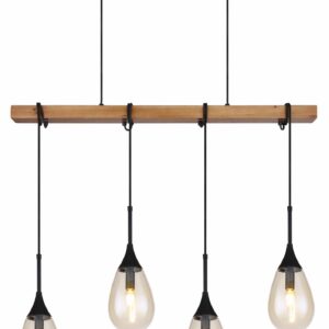 Globo Paron hanglamp – E14 (kleine fitting) – Zwart