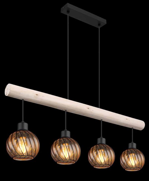 Globo Paulo hanglamp – E27 (grote fitting) – Zwart - Image 4