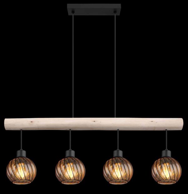 Globo Paulo hanglamp – E27 (grote fitting) – Zwart - Image 5