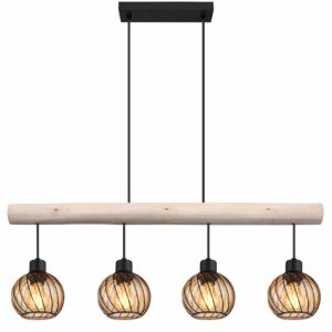Globo Paulo hanglamp – E27 (grote fitting) – Zwart