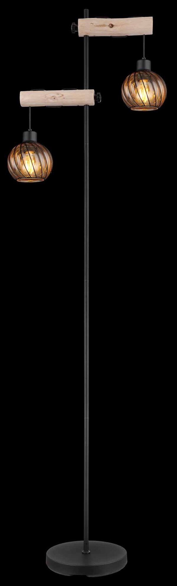 Globo Paulo vloerlamp – E27 (grote fitting) – Zwart - Image 5
