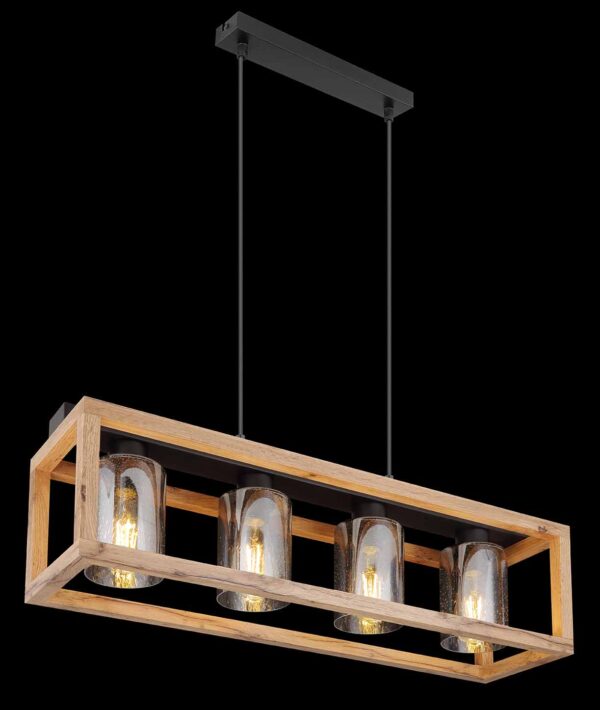 Globo Pettey hanglamp – E27 (grote fitting) – Zwart - Image 4