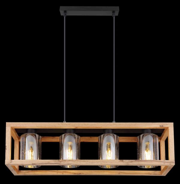 Globo Pettey hanglamp – E27 (grote fitting) – Zwart - Image 5