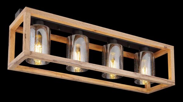 Globo Pettey plafonniere – E27 (grote fitting) – Zwart - Image 4