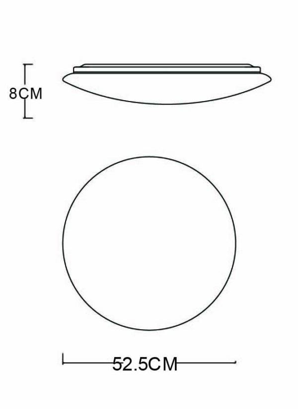 Globo Pierre plafonniere – ø 53 cm – Ingebouwd (LED) – Wit - Image 4