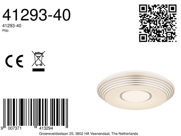 Globo Pillo plafonniere – ø 50 cm – Ingebouwd (LED) – Wit - Image 5