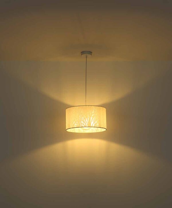 Globo Pinni hanglamp – ø 38 cm – E27 (grote fitting) – Wit - Image 3