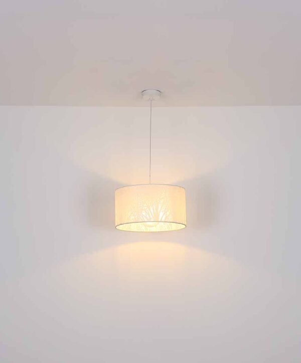 Globo Pinni hanglamp – ø 38 cm – E27 (grote fitting) – Wit - Image 4