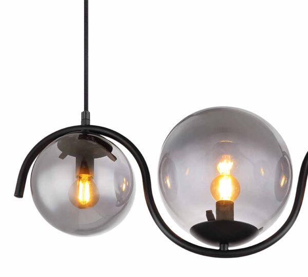 Zwarte bollen moderne hanglamp Globo Porry - Image 3