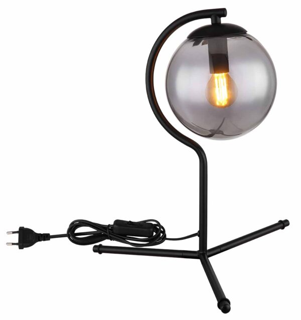Globo Porry tafellamp – ø 35 cm – E14 (kleine fitting) – Zwart - Image 3