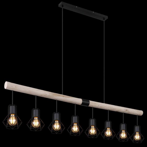 Globo Priska hanglamp – E27 (grote fitting) – Zwart - Image 4
