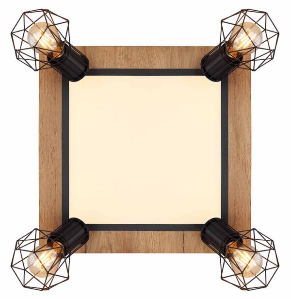 Globo Priska plafonniere – Ingebouwd (LED) – Zwart - Image 3