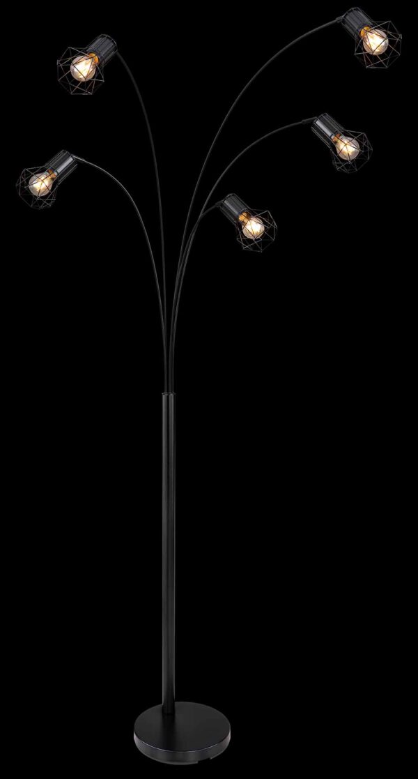 Globo Priska vloerlamp – E27 (grote fitting) – Zwart - Image 4