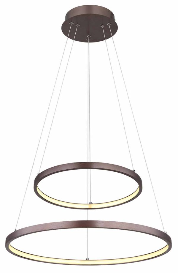 Globo Ralph hanglamp – ø 51 cm – Ingebouwd (LED) – Bruin - Image 3