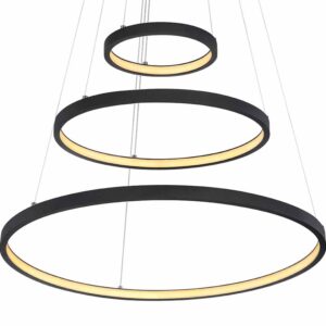 Globo Ralph hanglamp – ø 51 cm – Ingebouwd (LED) – Zwart