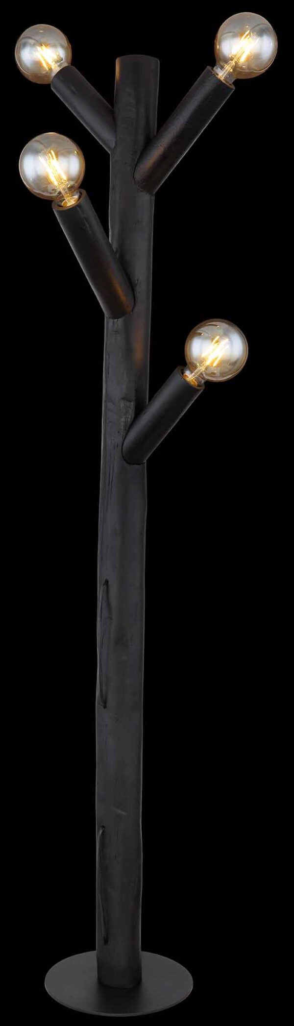 Globo Ray vloerlamp – ø 25 cm – E27 (grote fitting) – Zwart - Image 4