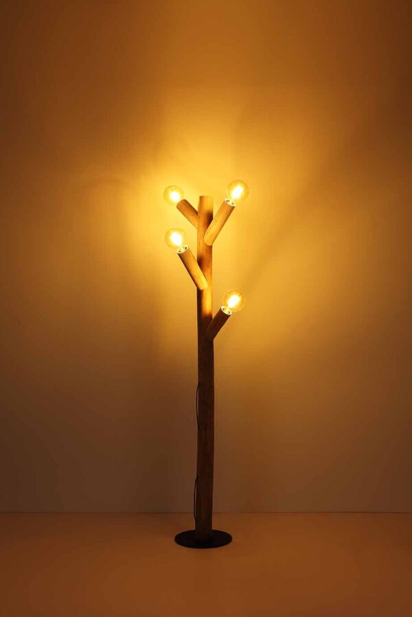 Globo Ray vloerlamp – ø 25 cm – E27 (grote fitting) – Zwart - Image 5
