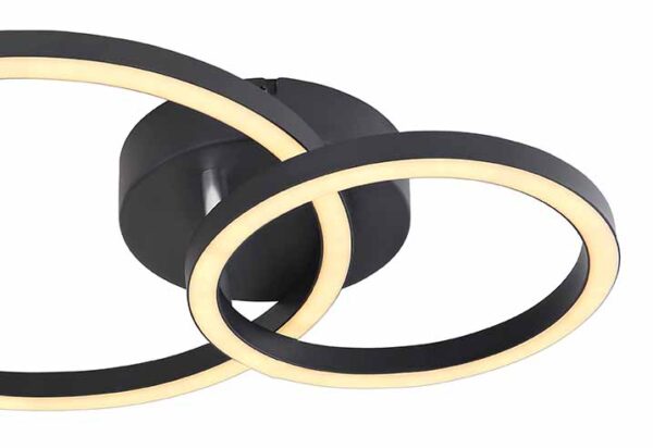 Globo Reggy plafonniere – Ingebouwd (LED) – Zwart - Image 4
