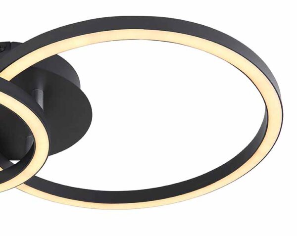 Globo Reggy plafonniere – Ingebouwd (LED) – Zwart - Image 4