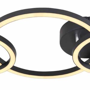 Globo Reggy plafonniere – Ingebouwd (LED) – Zwart
