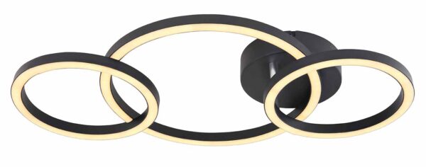 Globo Reggy plafonniere – Ingebouwd (LED) – Zwart