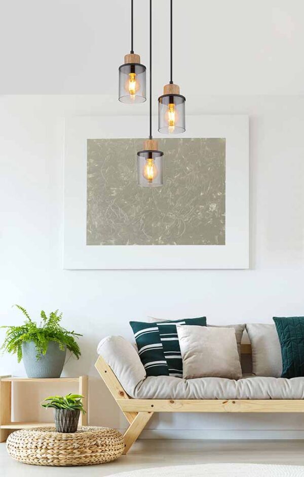Globo Reid hanglamp – ø 27 cm – E27 (grote fitting) – Zwart - Image 3
