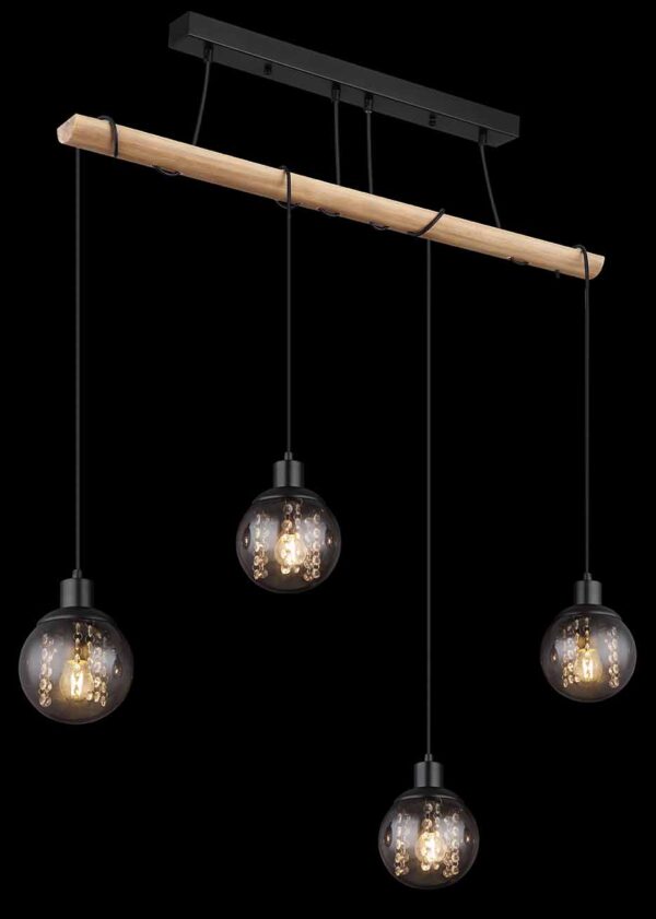 Globo Richard hanglamp – E27 (grote fitting) – Zwart - Image 4