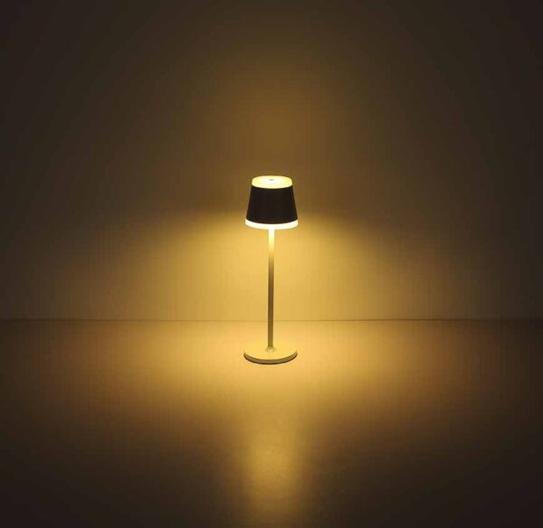 Globo Ridley tafellamp – ø 11 cm – Ingebouwd (LED) – Grijs - Image 4