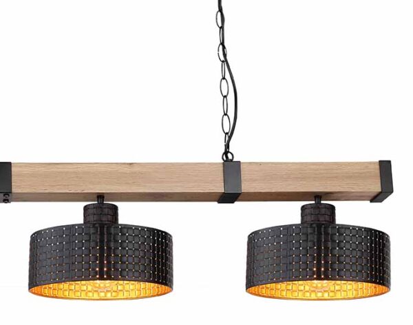 Globo Rielly hanglamp – E27 (grote fitting) – Zwart - Image 3