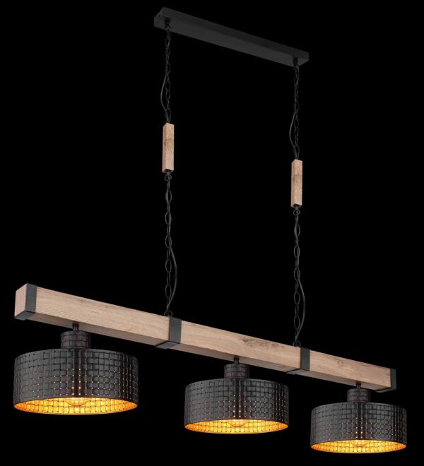 Globo Rielly hanglamp – E27 (grote fitting) – Zwart - Image 4