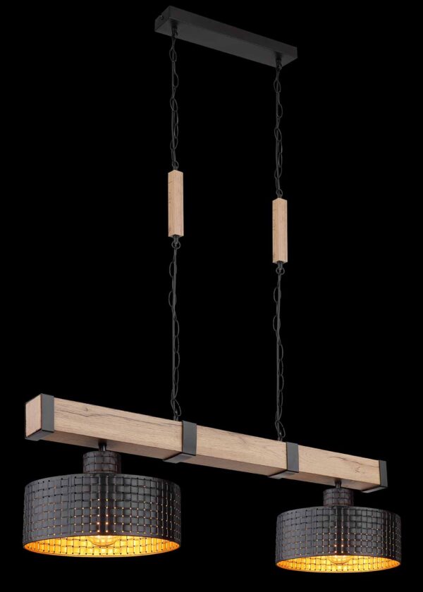Globo Rielly hanglamp – E27 (grote fitting) – Zwart - Image 4