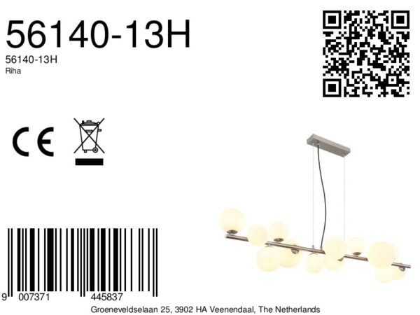 Globo Riha hanglamp – G9 – Nikkel - Image 5