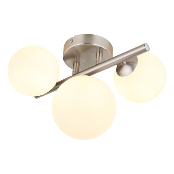 Globo Riha plafonniere – G9 – Nikkel