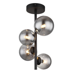 Globo Riha plafonniere – G9 – Zwart