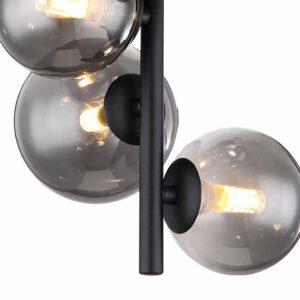 Globo Riha plafonniere – G9 – Zwart