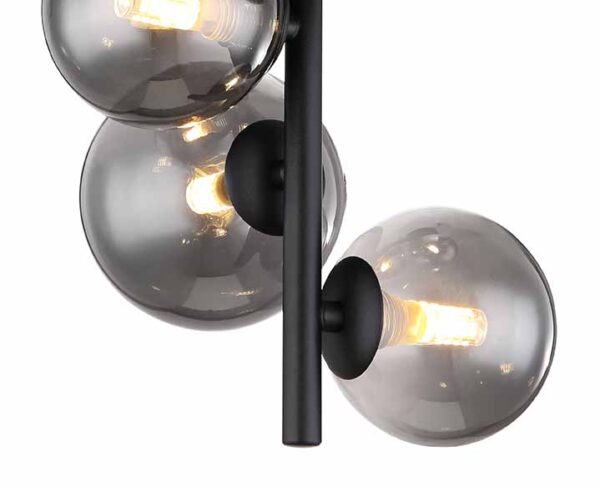 Globo Riha plafonniere – G9 – Zwart