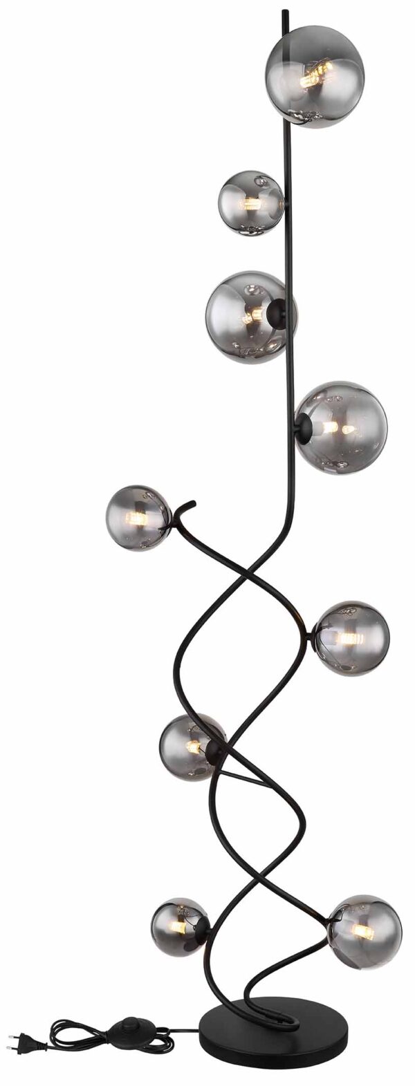 Globo Riha vloerlamp – G9 – Zwart - Image 3