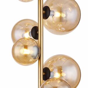 Globo Riha vloerlamp – G9 – Zwart