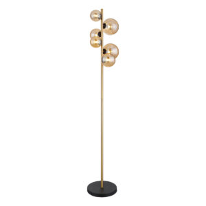 Globo Riha vloerlamp – G9 – Zwart