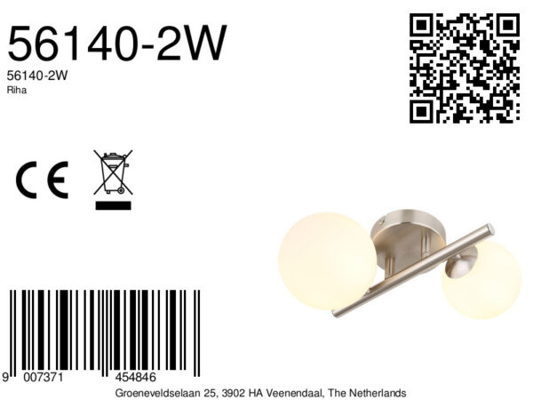 Globo Riha wandlamp – G9 – Nikkel - Image 5