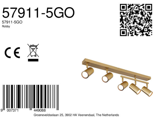 Globo Robby spot – GU10 – Goud - Image 5